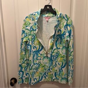 Lilly Pulitzer Blue and Green Patterned Jacket